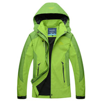 Hannah | Damen Steppjacke wasserdichte Outdoor-Kapuzenjacke leicht - Grün