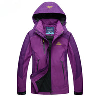 Hannah | Damen Steppjacke wasserdichte Outdoor-Kapuzenjacke leicht - Violett