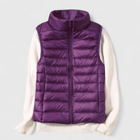 Mia | Damen Steppweste leichte Puffer Vest Women Übergangsjacke - Lila