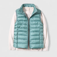 Mia | Damen Steppweste leichte Puffer Vest Women Übergangsjacke - Hellblau