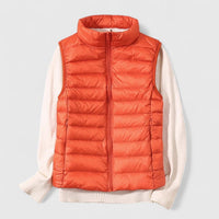 Mia | Damen Steppweste leichte Puffer Vest Women Übergangsjacke - Orange