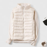Mia | Damen Steppweste leichte Puffer Vest Women Übergangsjacke - Weiß