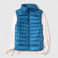 Mia | Damen Steppweste leichte Puffer Vest Women Übergangsjacke - Himmelblau