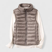 Mia | Damen Steppweste leichte Puffer Vest Women Übergangsjacke - Khaki