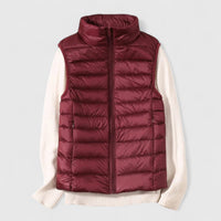 Mia | Damen Steppweste leichte Puffer Vest Women Übergangsjacke - Burgunder
