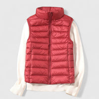 Mia | Damen Steppweste leichte Puffer Vest Women Übergangsjacke - Rot