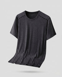 Damen T-Shirt mit kurzem Arm und Rundhalsausschnitt - Dunkelgrau
