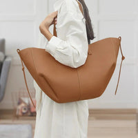 Marlene | Damen Vintage Kunstleder Tote Bag Große Schultertasche - Kamel