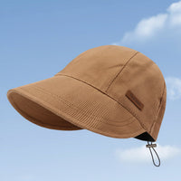 Damenhut mit verstellbarem Verschluss und gebogener Krempe - Khaki