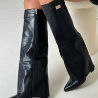 Damenstiefel Spitz Zulaufende Wade - Schwarzes 2