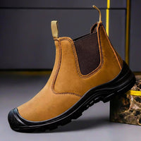 Daniel | Herren Robuste Slip-On Stiefel - Cognacbraun
