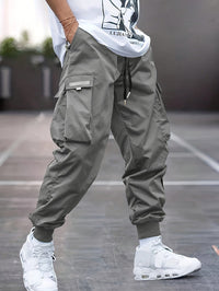 Daxton | Herren Cargo Jogger Hose mit Cargotaschen - Grau