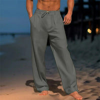 Beeckhoven | Elegante Leinen Herrenhose - Grau