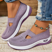 Saskia - Damen Orthopädische Sandalen mit Verstellbaren Riemen - Hellviolett