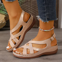 Alnia – Bequeme Orthopädische Keilsandalen - Beige