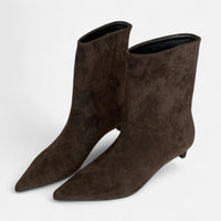 Sophie | Damen Stiefeletten Vintage niedriger Absatz - Braun