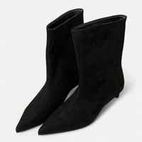 Sophie | Damen Stiefeletten Vintage niedriger Absatz - Schwarz