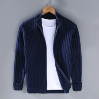 Ruben™ | Lässige Zip-Up Strickjacke - Blau