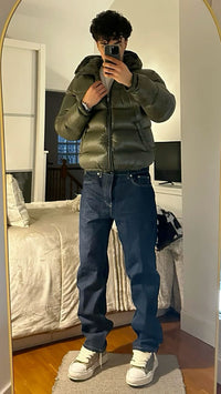 James | Herren Casual Kapuzen Steppjacke - Grün