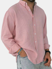 Nicholas | Herren Klassisches Button-Down Hemd - Rosa