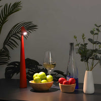 Tischlampe Kabellos Modern LED Akku Design - Rot