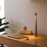 Tischlampe Kabellos Modern LED Akku Design - Braun