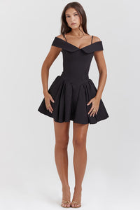 Alexandra | Damen Minikleid – Elegantes Klassisches Minikleid - Schwarz