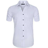 Emil | Herren Kurzarm Poloshirt knitterarm - Weiß