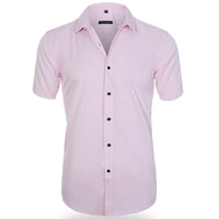 Emil | Herren Kurzarm Poloshirt knitterarm - Rosa