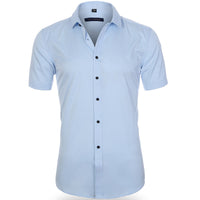 Emil | Herren Kurzarm Poloshirt knitterarm - Hellblau
