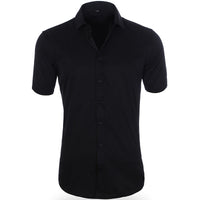Emil | Herren Kurzarm Poloshirt knitterarm - Schwarz