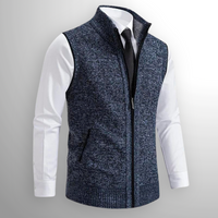 Emil | Herren Strickweste mit Stehkragen - Blau