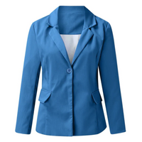 Emilia | Damen Taillierter Langarm Blazer - Blau