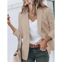 Emilia | Damen Taillierter Langarm Blazer - Beige