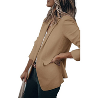 Emilia | Damen Taillierter Langarm Blazer - Hellbraun