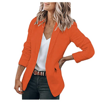 Emilia | Damen Taillierter Langarm Blazer - Orange