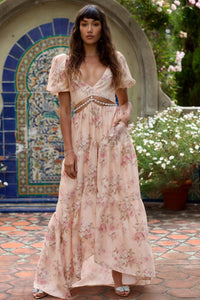 Layla | Damen Elegantes Fließendes Kleid – Elegantes Anmutiges Fließendes Kleid - Rosa