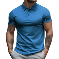 Emre | Herren Poloshirt Sportlich Sommer - Hellblau