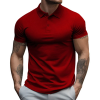 Emre | Herren Poloshirt Sportlich Sommer - Rot