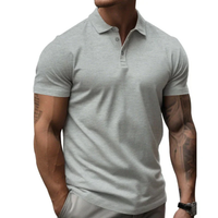 Emre | Herren Poloshirt Sportlich Sommer - Hellgrau