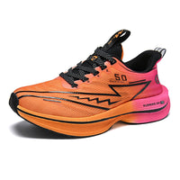 Leichte, atmungsaktive Laufschuhe für Herren – stylische Outdoor-Schuhe - Orange