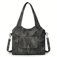Franky | Vintage-Schultertasche - Schwarz