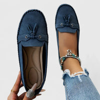 Stefanie | Damen Ballerinas Flache Sohle Gummi – Klassische Ballerinas Komfort 2026 - Blau