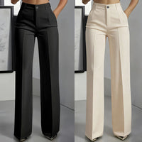 Bibi | Damen-Anzughose mit hoher Taille - Set: Schwarz + Beige
