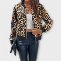 Sophie | Auffällige Damen Jacke im Leopardenstil - Braun