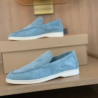 Fabian | Herren geschlossene Loafer flache Sohle - HELLBLAU