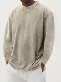 Fabian | Herren Oversized Langarm Strickpullover - Khaki