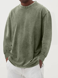 Fabian | Herren Oversized Langarm Strickpullover - Olivgrün