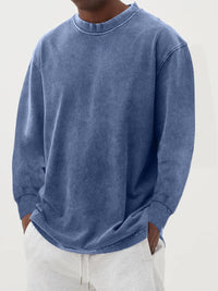 Fabian | Herren Oversized Langarm Strickpullover - Dunkelblau
