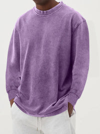 Fabian | Herren Oversized Langarm Strickpullover - Lila